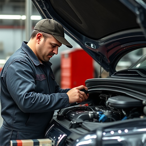 auto technician working