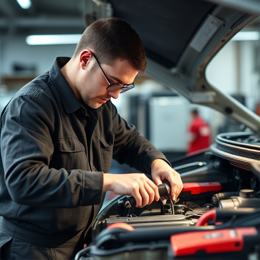 auto technician working