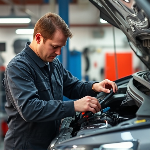 auto technician working