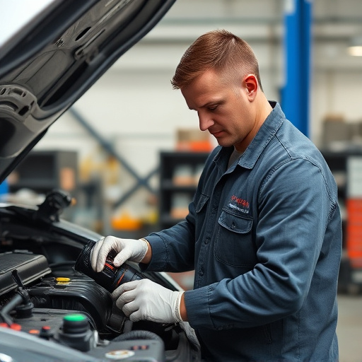 auto technician working