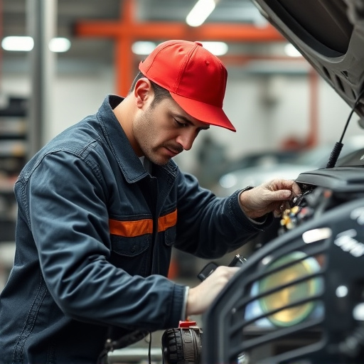 auto technician working