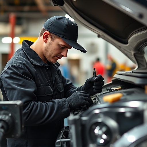 auto technician working