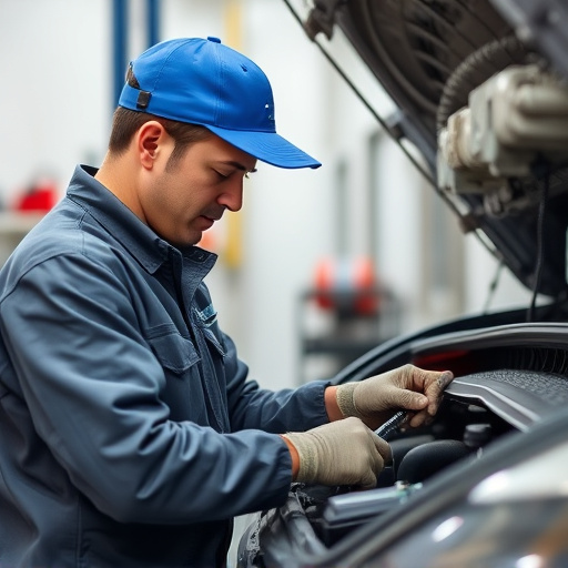 auto technician working