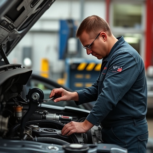 auto technician working