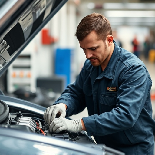 auto technician working