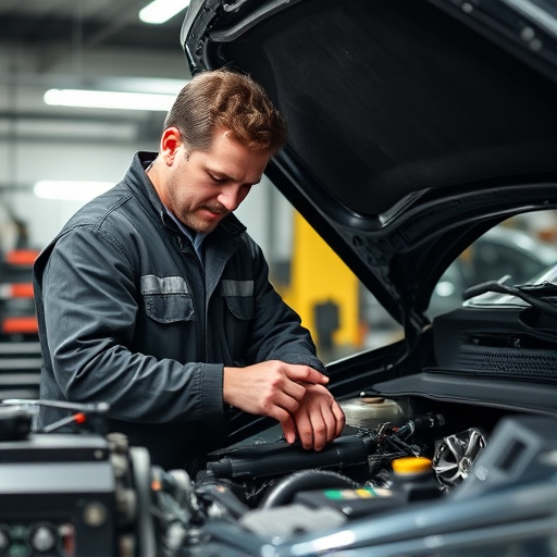 auto technician working