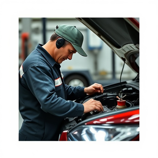 auto technician working