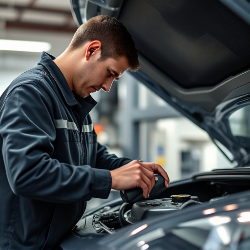 auto technician working