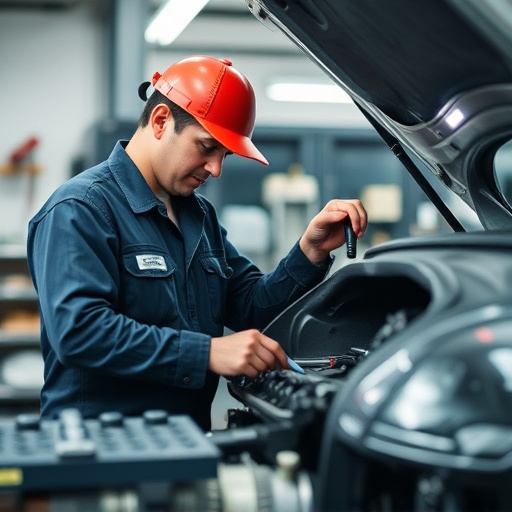 auto technician working