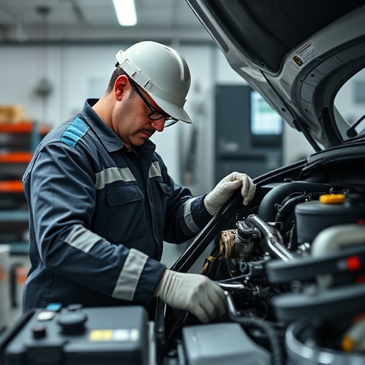 auto technician working