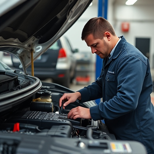 auto technician working
