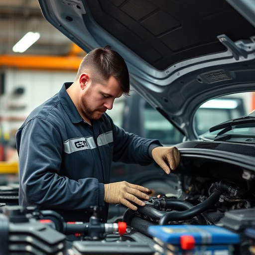 auto technician working
