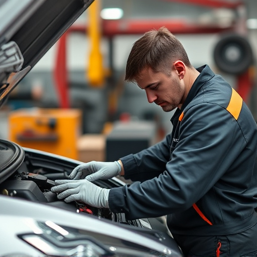 auto technician working