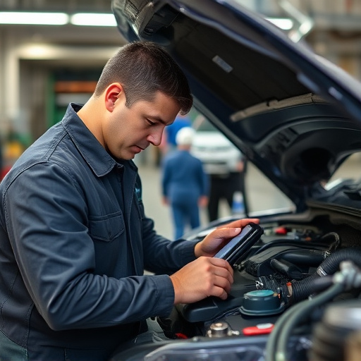 auto technician working