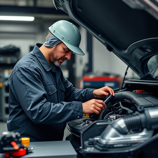 auto technician working