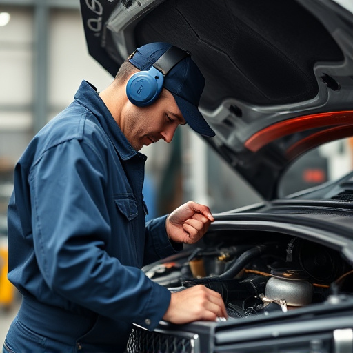 auto technician working