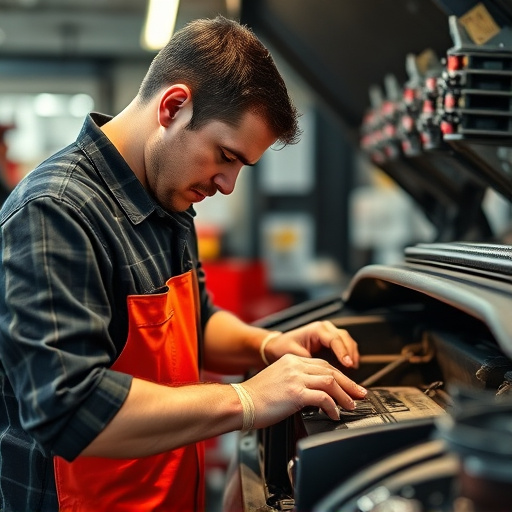 auto technician working