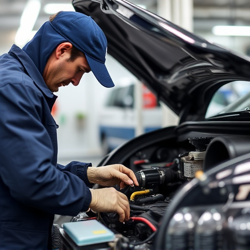 auto technician working