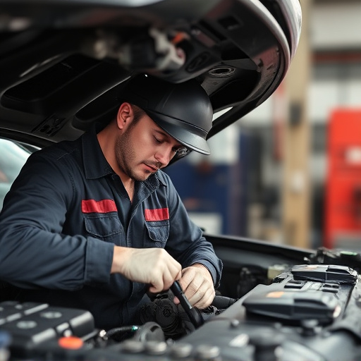 auto technician working