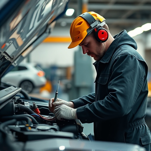 auto technician working