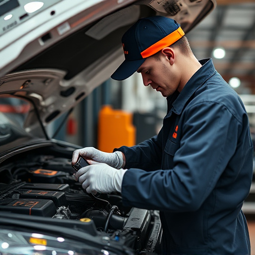 auto technician working