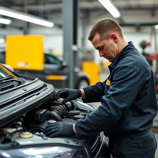 auto technician working