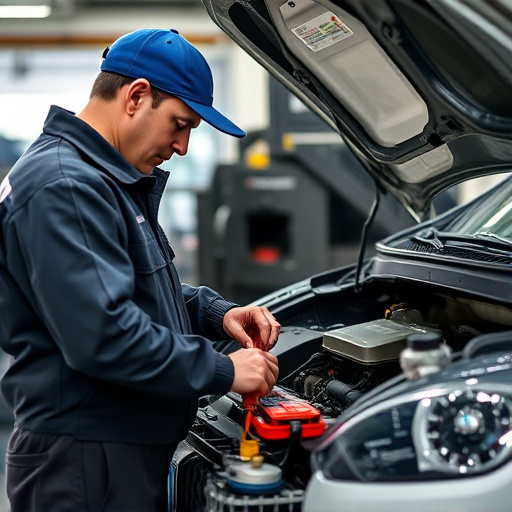 auto technician working