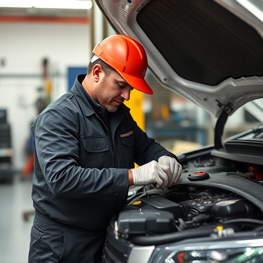 auto technician working