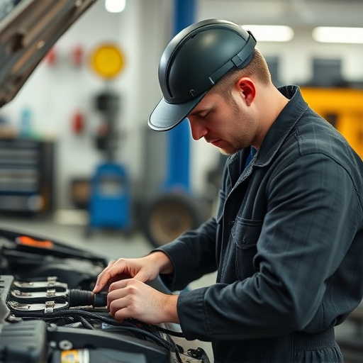 auto technician working