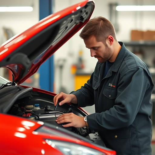 auto technician working