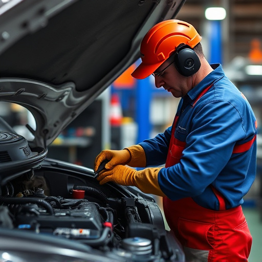 auto technician working