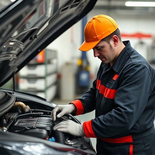 auto technician working