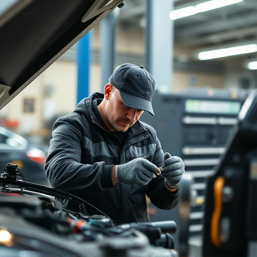 auto technician working