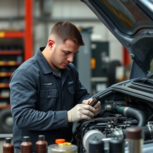 auto technician working