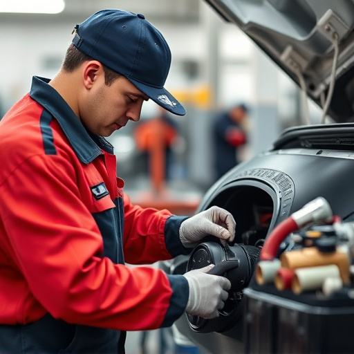 auto technician working