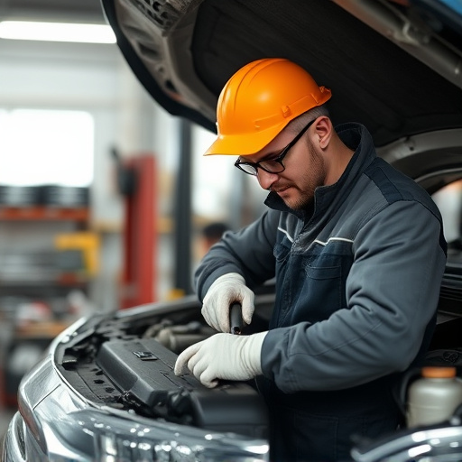 auto technician working