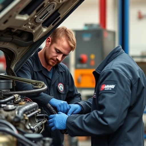auto technician working