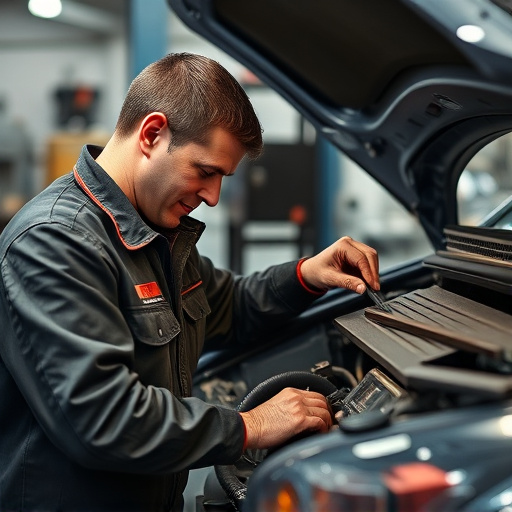 auto technician working