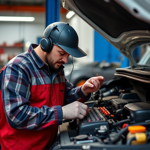 auto technician working