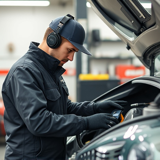 auto technician working