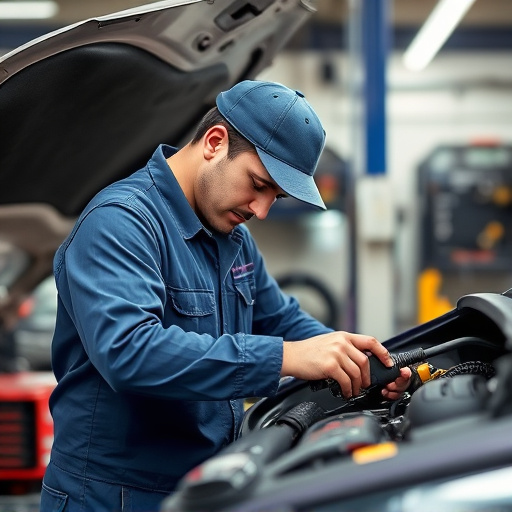 auto technician working