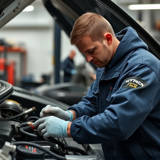 auto technician working