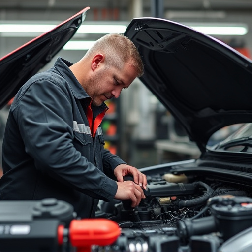 auto technician working