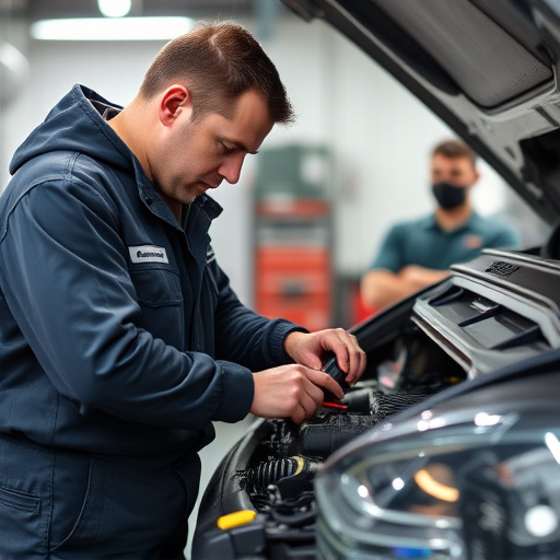 auto technician working