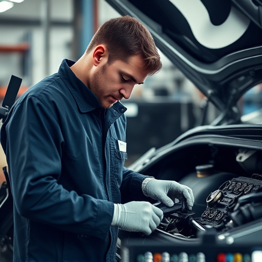 auto technician working