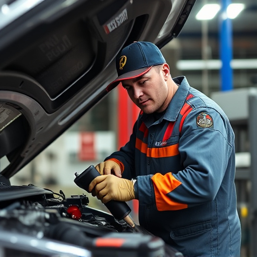 auto technician working
