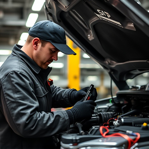 auto technician working