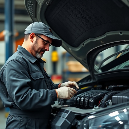 auto technician working