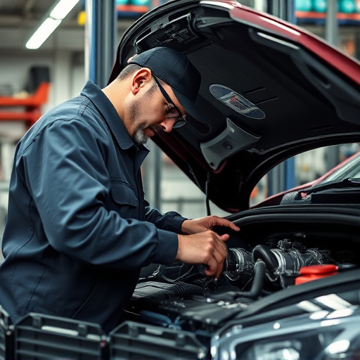 auto technician working