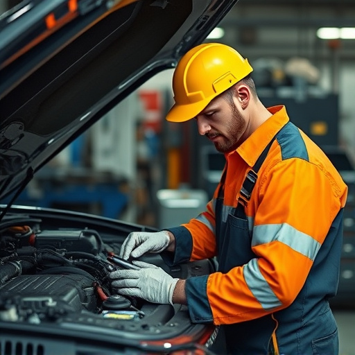 auto technician working